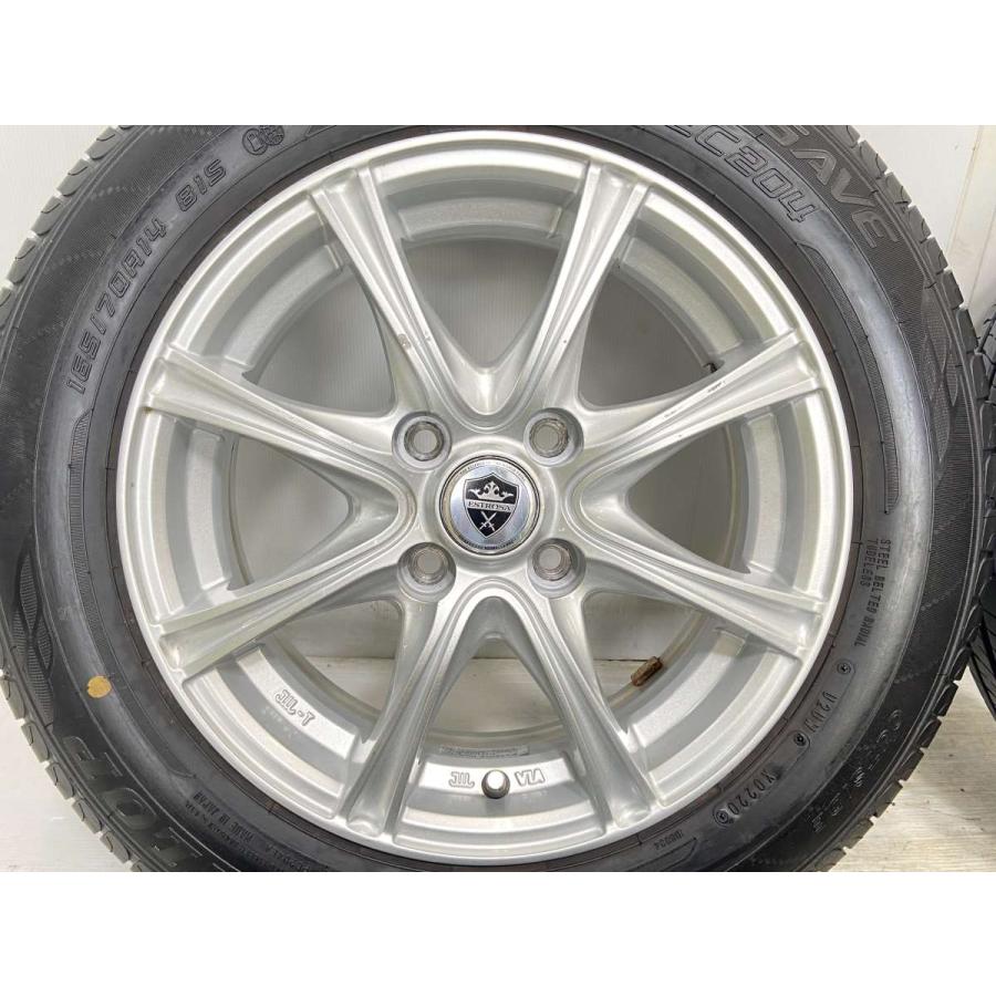 DUNLOP 中古タイヤ サマータイヤ ホイールセット 4本セット 165 DUNLOP 中古タイヤ サマータイヤ ホイールセット 4本セット 165