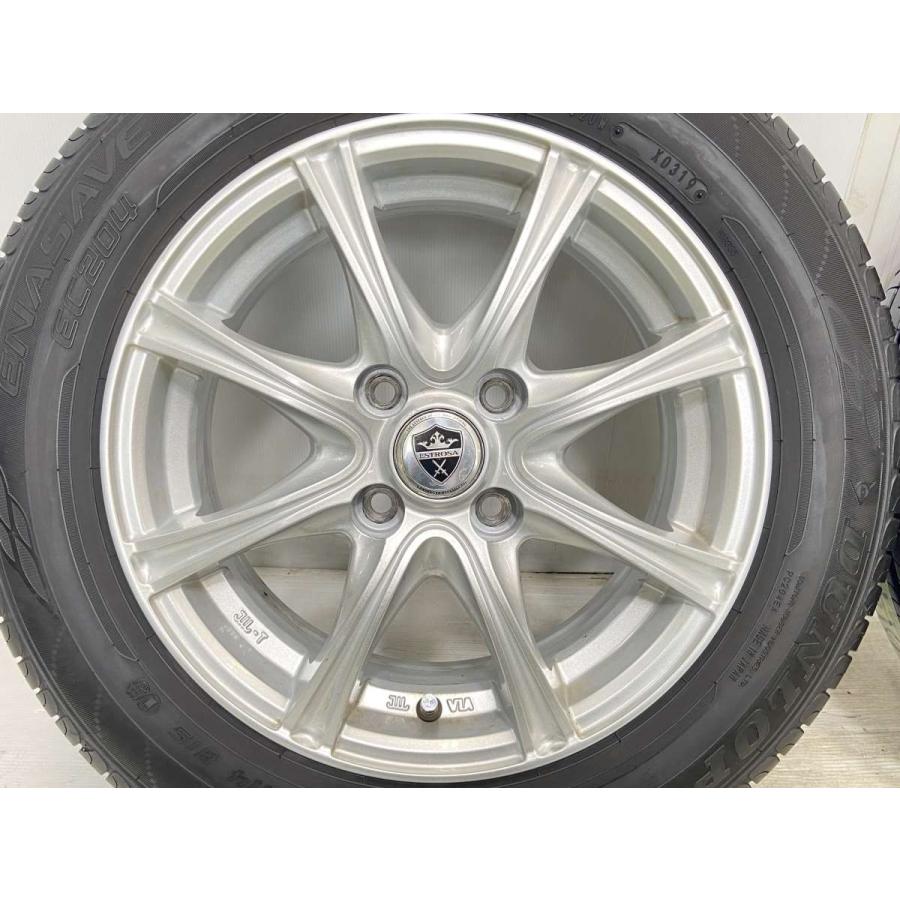 DUNLOP 中古タイヤ サマータイヤ ホイールセット 4本セット 165 DUNLOP 中古タイヤ サマータイヤ ホイールセット 4本セット 165