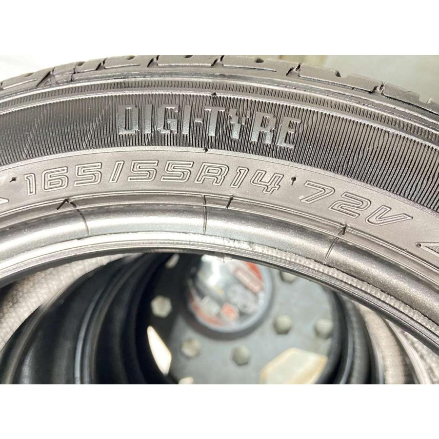 送料無料 ダンロップ EC202 165/55R14 中古 タイヤ 4本 DUNLOP 中古タイヤ サマータイヤ 4本セット 165/55R14