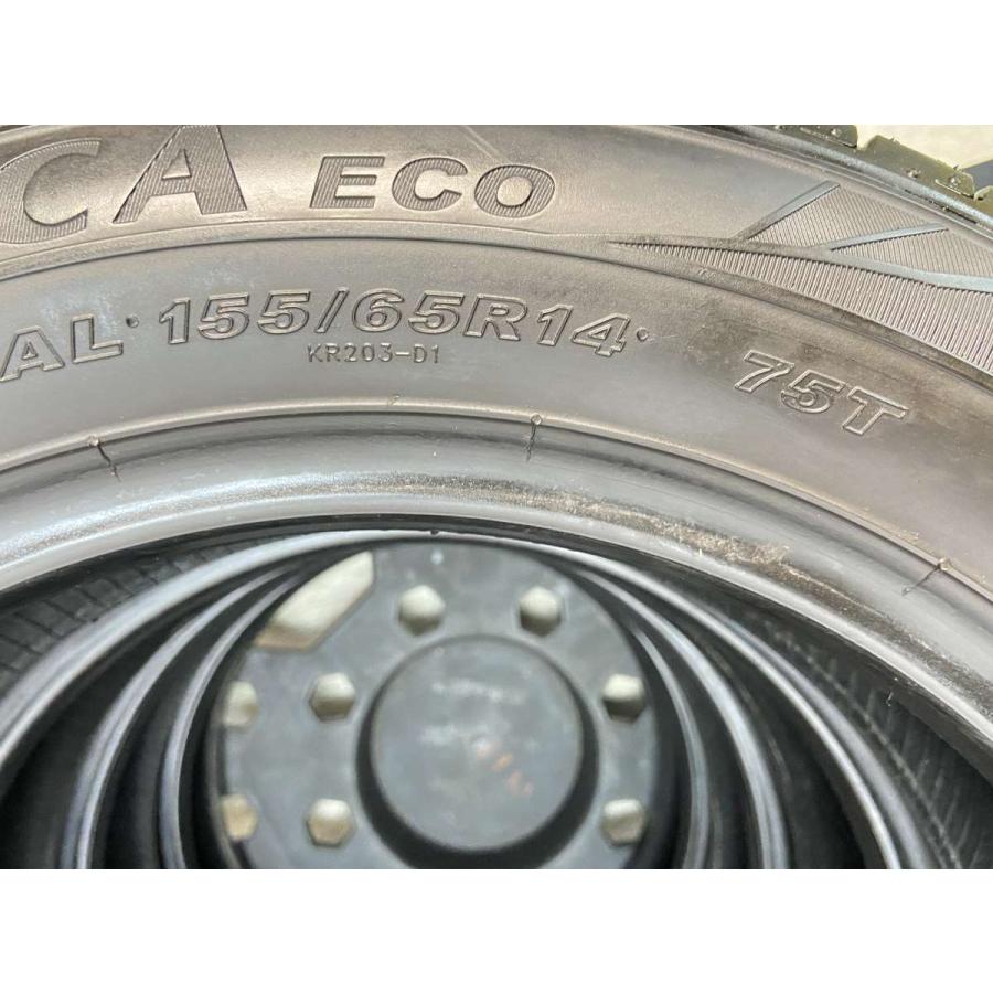 中古タイヤ サマータイヤ 4本セット 155/65R14 ケンダ KENETICA ECO  
