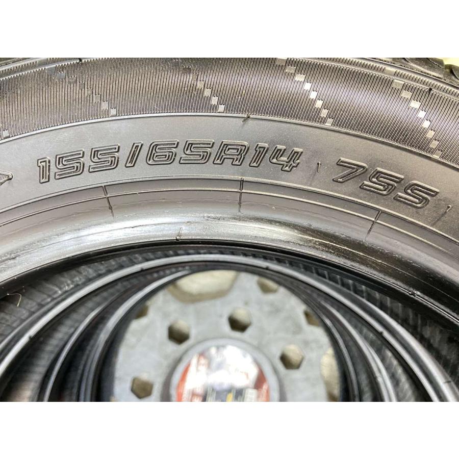 DUNLOP 中古タイヤ サマータイヤ 4本セット155/65R14ダンロップ  