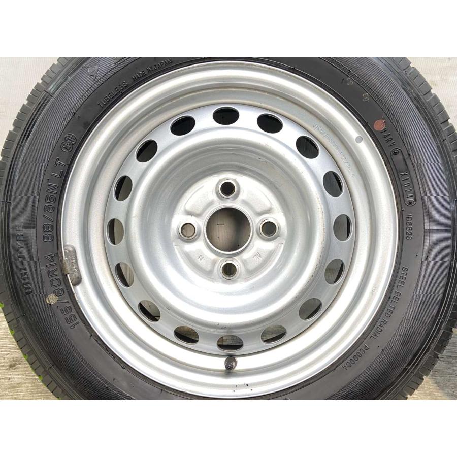 ダンロップ 155/80R14 サマータイヤ 4本セット DUNLOP（ダンロップ） 中古タイヤ サマータイヤ ホイールセット 4本