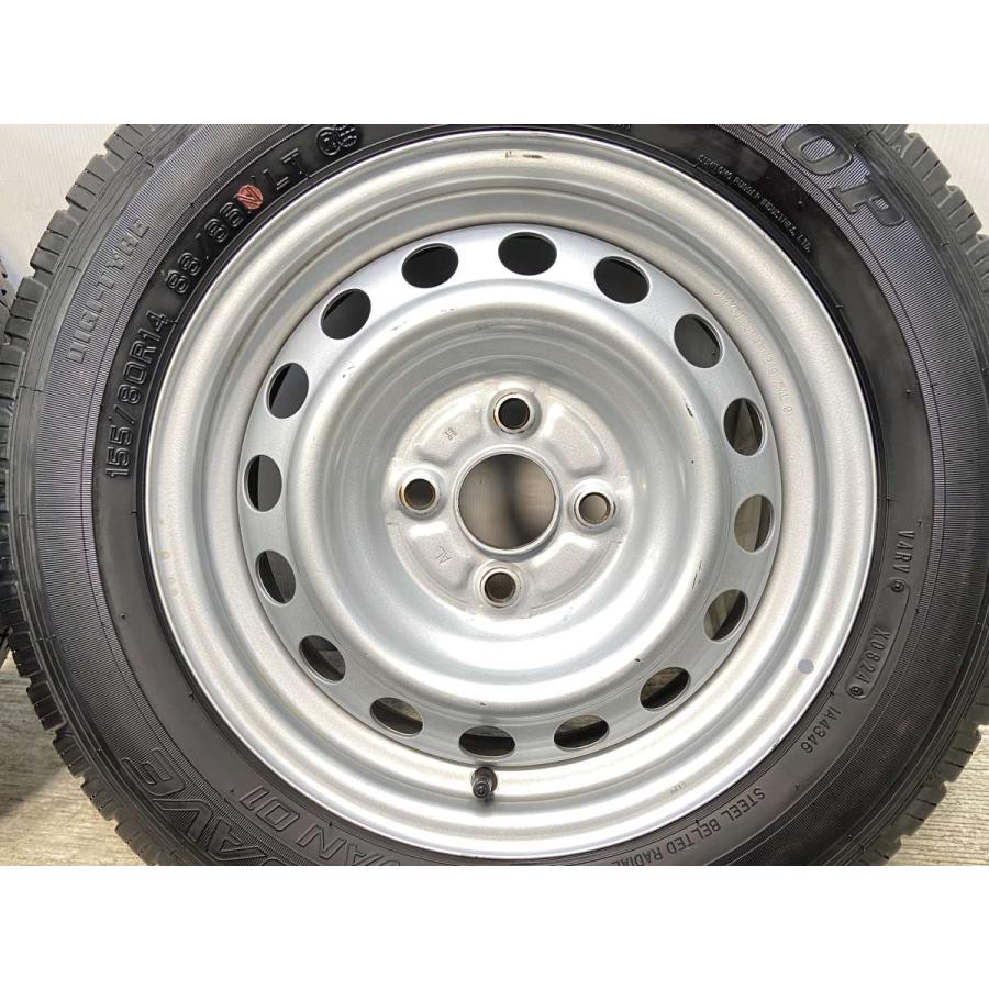 DUNLOP 155/80R14 LTサマータイヤ 4本セット　未使用品　新品 DUNLOP（ダンロップ） 中古タイヤ サマータイヤ ホイールセット 4本