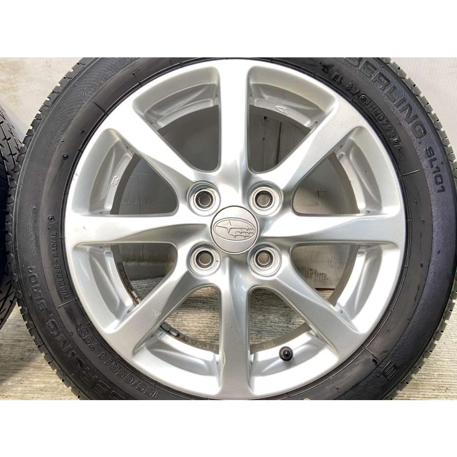 中古タイヤ サマータイヤ ホイールセット 4本セット 155/65R14 スバル 