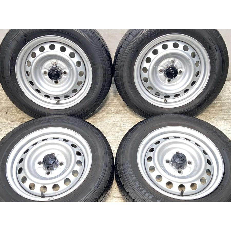 サマータイヤ DUNLOP 155/80R14 88/86S LT DUNLOP（ダンロップ） 中古タイヤ サマータイヤ ホイールセット 4本