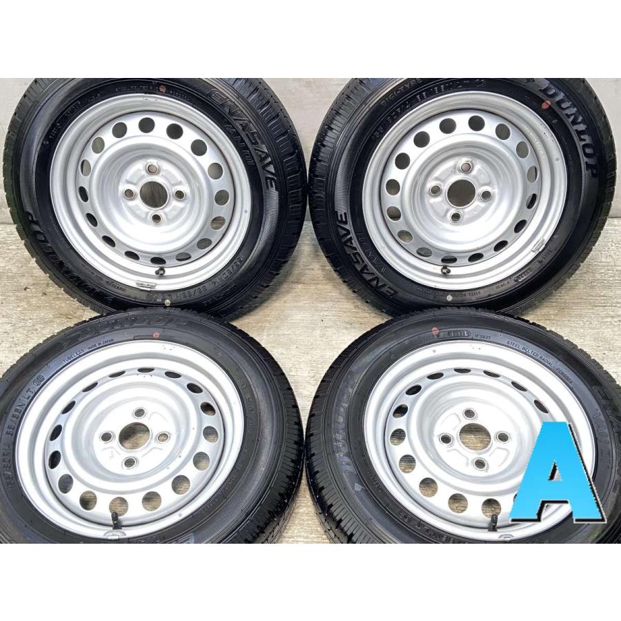 T-21.155/80R14 タイヤホイール4本セット ダンロップ DUNLOP（ダンロップ） 中古タイヤ サマータイヤ ホイールセット 4本