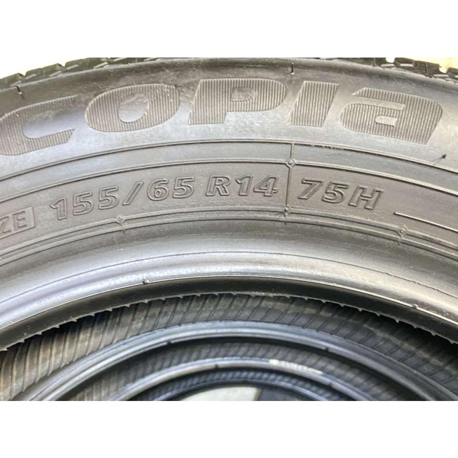 ●２８中古ブリヂストン　エコピアＮＨ２００Ｃ3本とEP150 1本１５５／６５Ｒ１４サマータイヤ4本セット 中古タイヤ 4本セット 155/65R14 75S ブリヂストン エコピア EP150