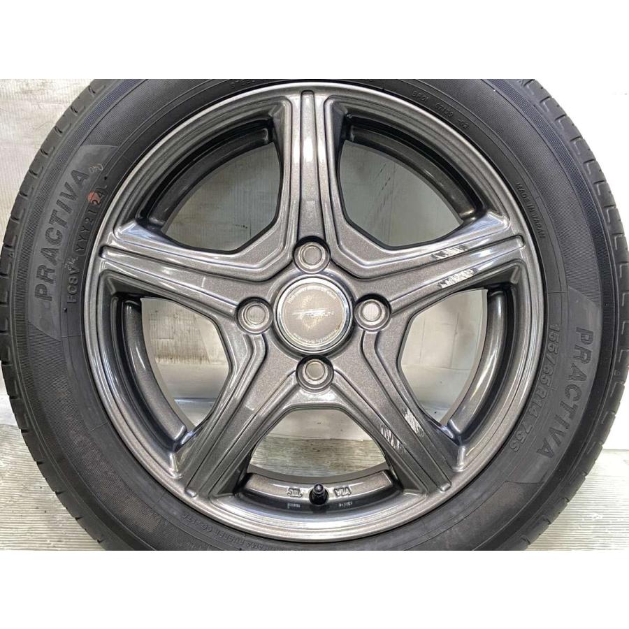 中古タイヤ サマータイヤ ホイールセット 4本セット 155/65R14 TOPRUN 