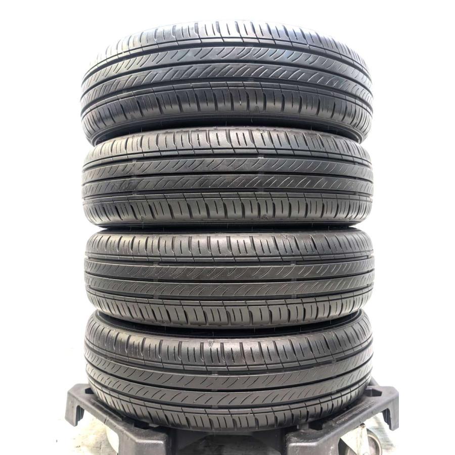 No.703　ダンロップ EC202　タイヤ 2019年製 155/65R14　スズキ純正ホイール 4穴 PCD100　4本セット DUNLOP（ダンロップ） 中古タイヤ サマータイヤ ホイールセット 4本