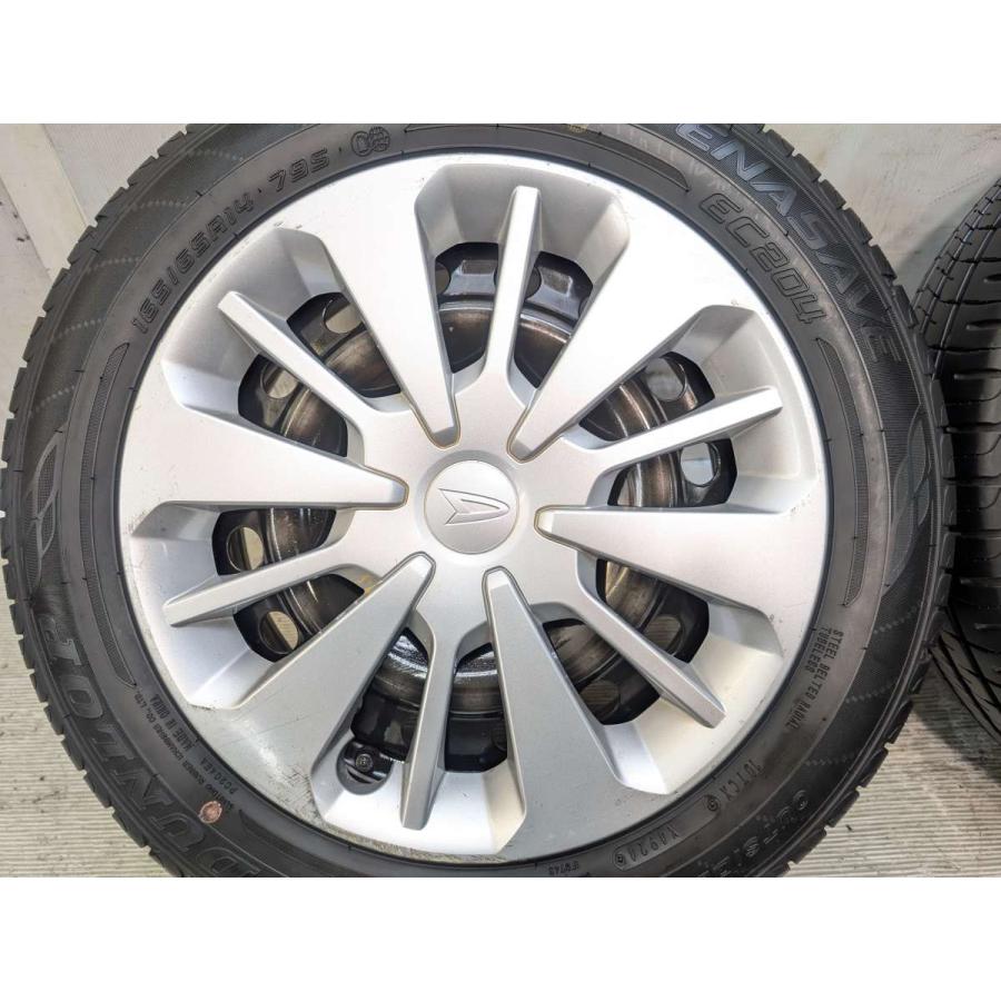 ダイハツ純正ホイール　14インチ　タイヤ　ダンロップ　165/65R14 4本 DUNLOP（ダンロップ） 中古タイヤ サマータイヤ ホイールセット 4本