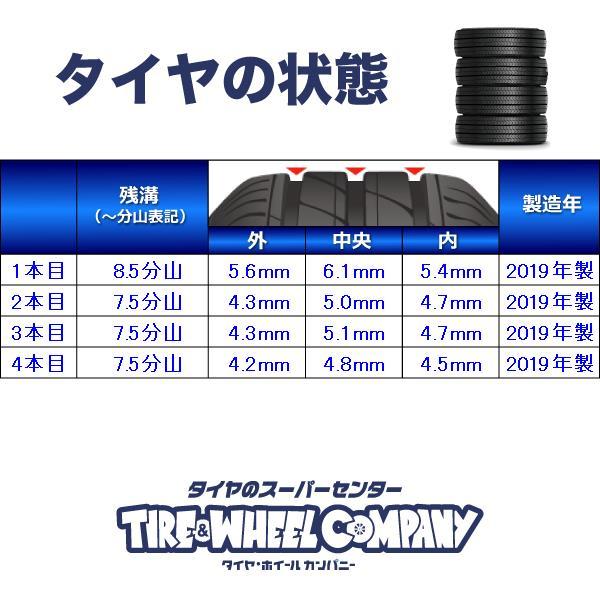 中古タイヤ サマータイヤ ホイールセット 4本セット 185/60R15  　 ZACK JP-818 15x5.5 43 100-4穴 ダンロップ エナセーブ EC300+｜aing｜02