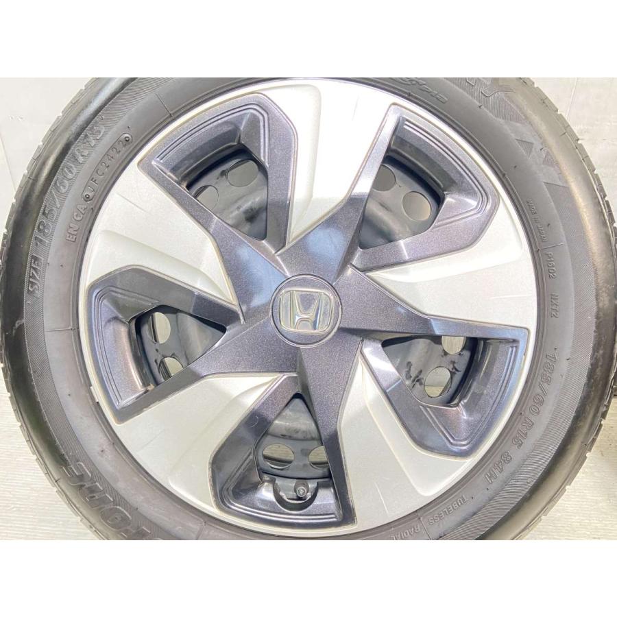 中古ノーマルタイヤ　ブリヂストン　ホンダ純正スチールホイール付　4本セット BRIDGESTONE n_ブリヂストン タイヤ・スチールホイール 4本