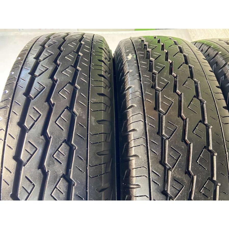 ●4中古ブリヂストンV600LT195/80R15 バン用サマータイヤ4本セット BRIDGESTONE（ブリヂストン） 中古タイヤ サマータイヤ 4本セット 195