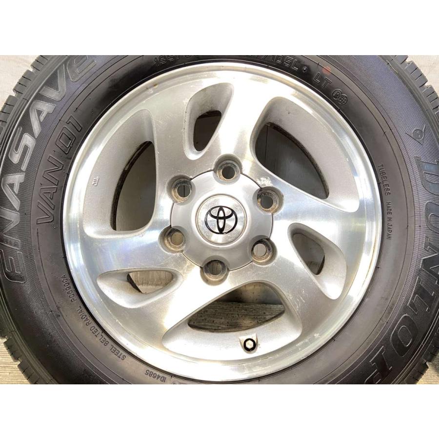 ハイエース用ホイールセット 新品ダンロップ 195/80R15 107/105 VAN01+中古ホイール   ※ホイールのみ中古 ALL SEASON MAXX ハイエース専用 特注カラーホイール ダンロップ