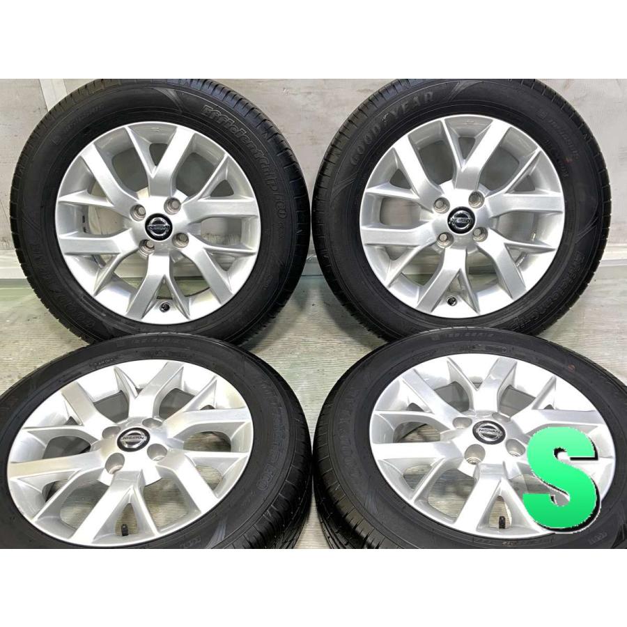 日産  純正 アルミ & タイヤ 185/65R15 グッドイヤー（GOODYEAR） 中古タイヤ サマータイヤ ホイールセット 4