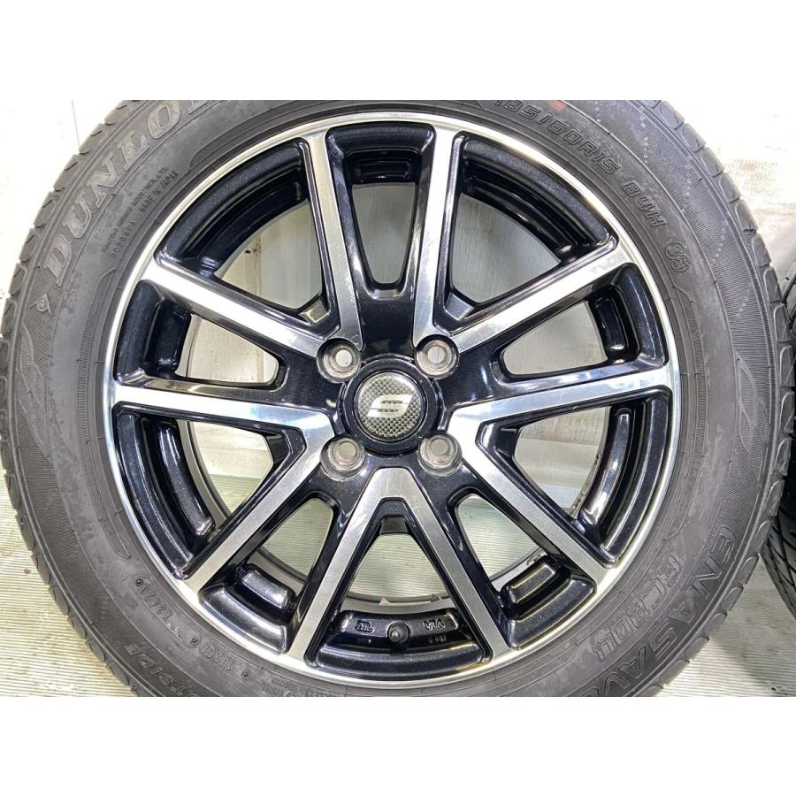中古タイヤ サマータイヤ ホイールセット 4本セット 185/60R15  　 STRANGER 15x5.5 42 100-4穴 ダンロップ エナセーブ EC204 | DUNLOP | 04