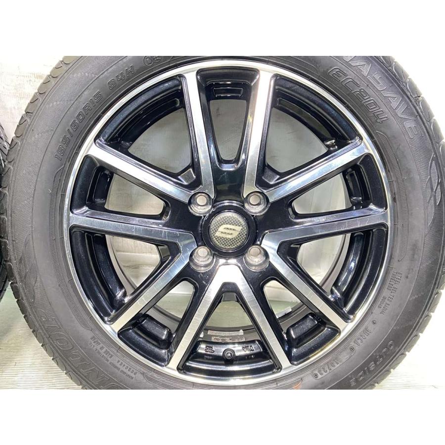 中古タイヤ サマータイヤ ホイールセット 4本セット 185/60R15  　 STRANGER 15x5.5 42 100-4穴 ダンロップ エナセーブ EC204 | DUNLOP | 05