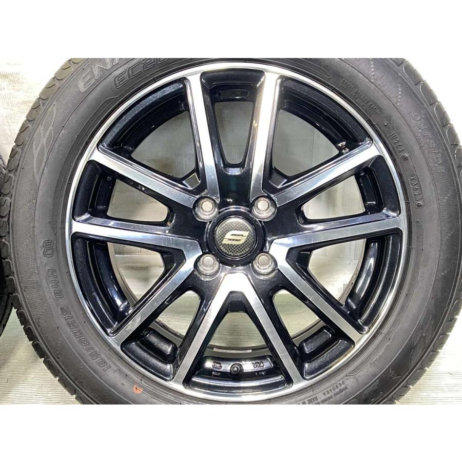 中古タイヤ サマータイヤ ホイールセット 4本セット 185/60R15  　 STRANGER 15x5.5 42 100-4穴 ダンロップ エナセーブ EC204 | DUNLOP | 06