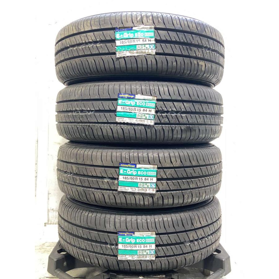 中古タイヤ サマータイヤ ホイールセット 4本セット 185/60R15  TOPRUN 15x6.0 43 100-5穴 GY エフィシェントグリップ エコ EG02 | グッドイヤー | 02