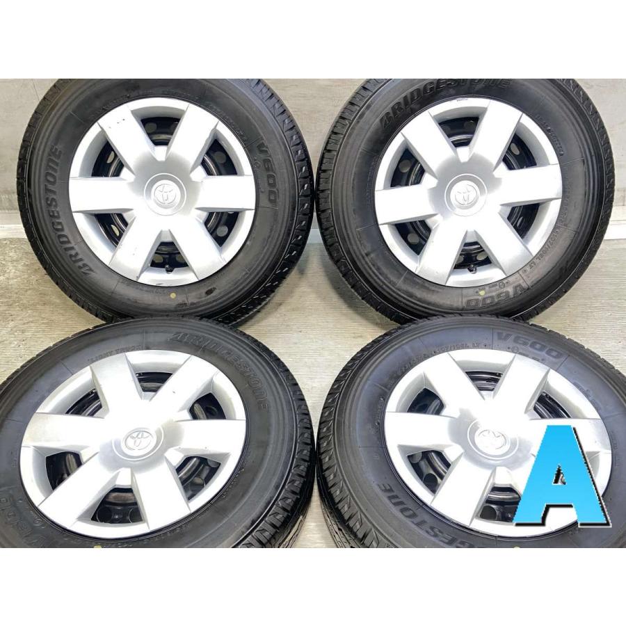 ●4中古ブリヂストンV600LT195/80R15 バン用サマータイヤ4本セット BRIDGESTONE（ブリヂストン） 中古タイヤ サマータイヤ ホイールセット