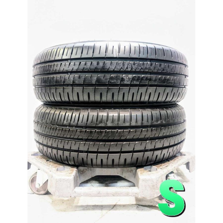 超バリ山　25年製　DUNLOP　ec204 185/60R15 ２本セット② DUNLOP（ダンロップ） 中古タイヤ サマータイヤ 2本セット 185/60R15