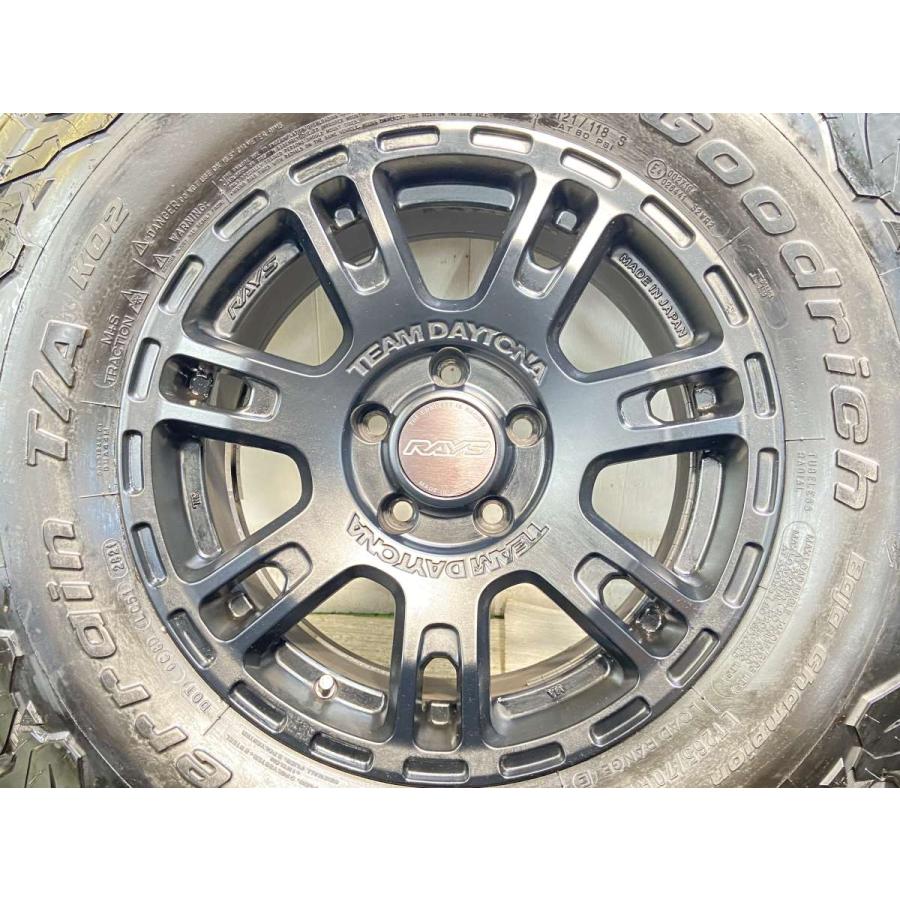 中古タイヤ サマータイヤ ホイールセット 4本セット 265/70R16 121/118S RAYS DAYTONAD207 16x7.0 32 114.3-5穴 BFグッドリッチ T/A K02の画像