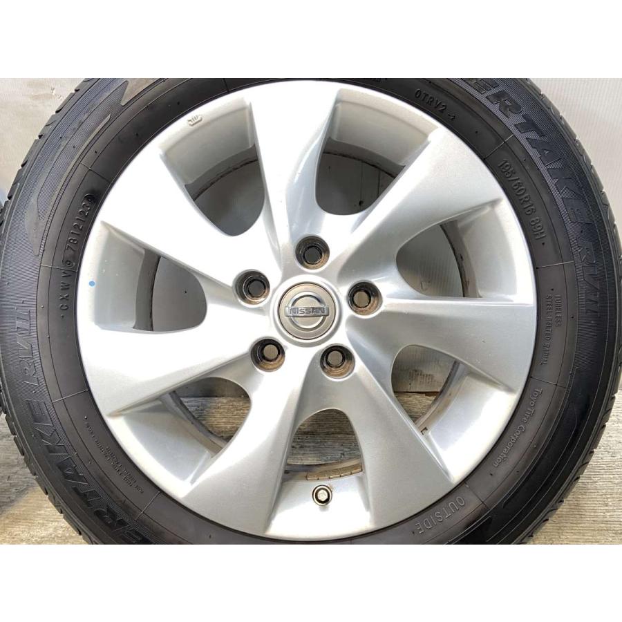 中古タイヤ サマータイヤ ホイールセット 4本セット 195/60R16 日産