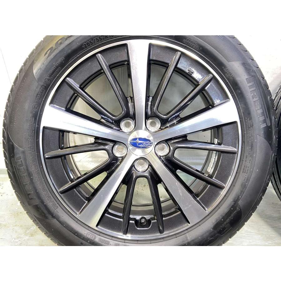 中古タイヤ サマータイヤ ホイールセット 4本セット 205/55R16 スバル 