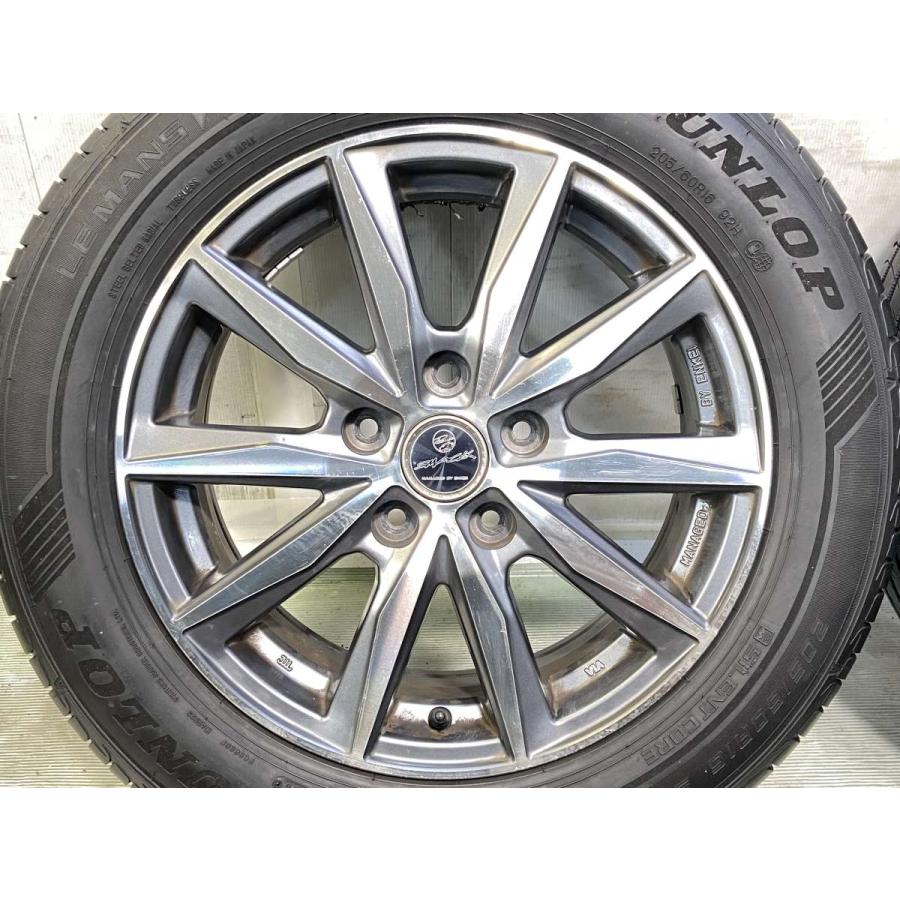 日産 純正 アルミホイール ダンロップ スタッドレスタイヤ 205/60R16 2015年製 4本セット 動作未チェック 中古品 現状品 DUNLOP（ダンロップ） 中古タイヤ スタッドレスタイヤ ホイールセット