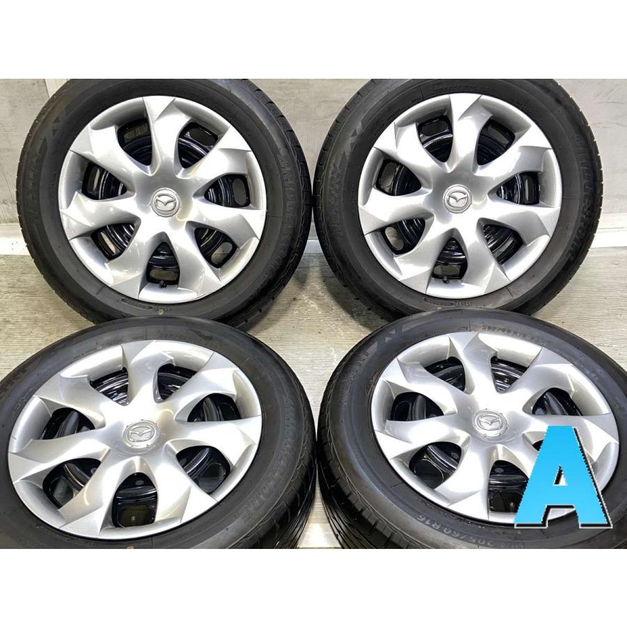 マツダプレマシー純正16インチ タイヤホイールセット205/60R16 BRIDGESTONE（ブリヂストン） 中古タイヤ サマータイヤ ホイールセット