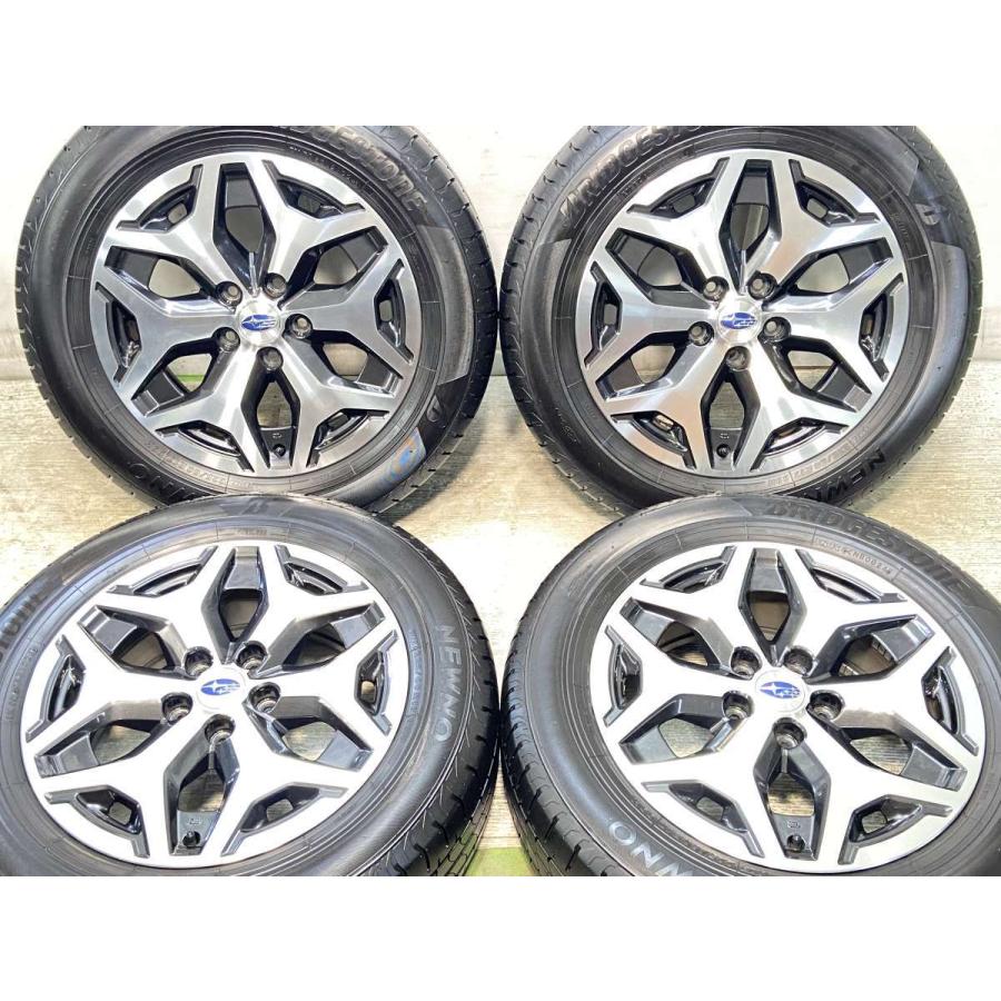中古タイヤ サマータイヤ ホイールセット 4本セット 225/60R17  スバル純正  17x7.0 48 114.3-5穴 ブリヂストン NEWNO | BRIDGESTONE