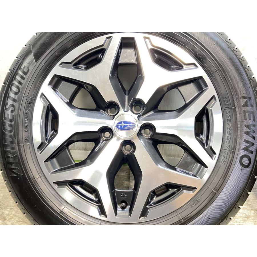 中古タイヤ サマータイヤ ホイールセット 4本セット 225/60R17  スバル純正  17x7.0 48 114.3-5穴 ブリヂストン NEWNO | BRIDGESTONE | 05