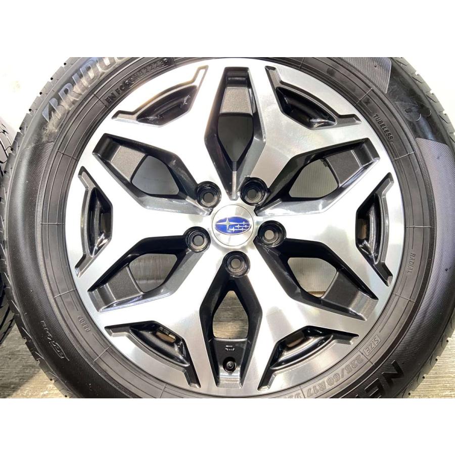 中古タイヤ サマータイヤ ホイールセット 4本セット 225/60R17  スバル純正  17x7.0 48 114.3-5穴 ブリヂストン NEWNO | BRIDGESTONE | 06