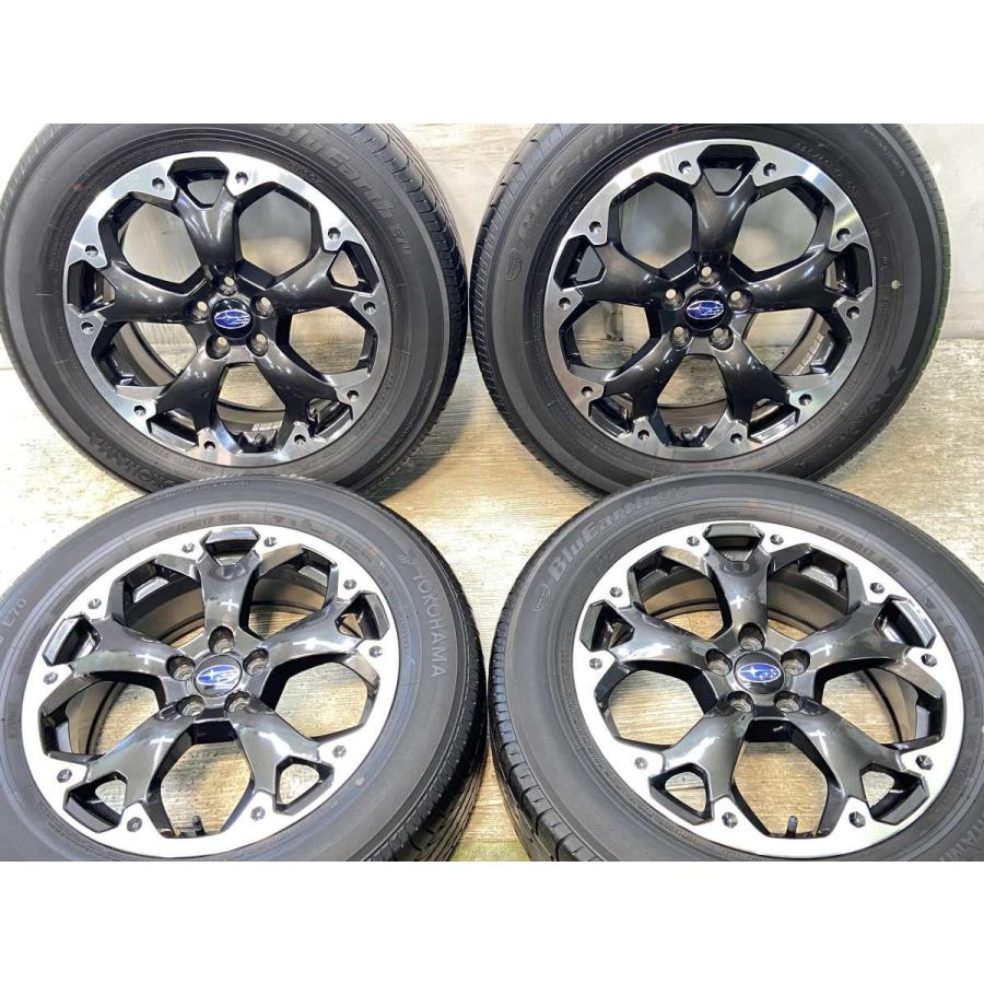 中古タイヤ サマータイヤ ホイールセット 4本セット 225/60R17  スバル純正  17x7.0 55 100-5穴 ヨコハマ ブルーアース E70GZ | ヨコハマタイヤ