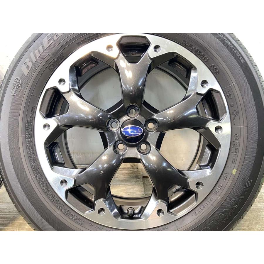 中古タイヤ サマータイヤ ホイールセット 4本セット 225/60R17  スバル純正  17x7.0 55 100-5穴 ヨコハマ ブルーアース E70GZ | ヨコハマタイヤ | 03