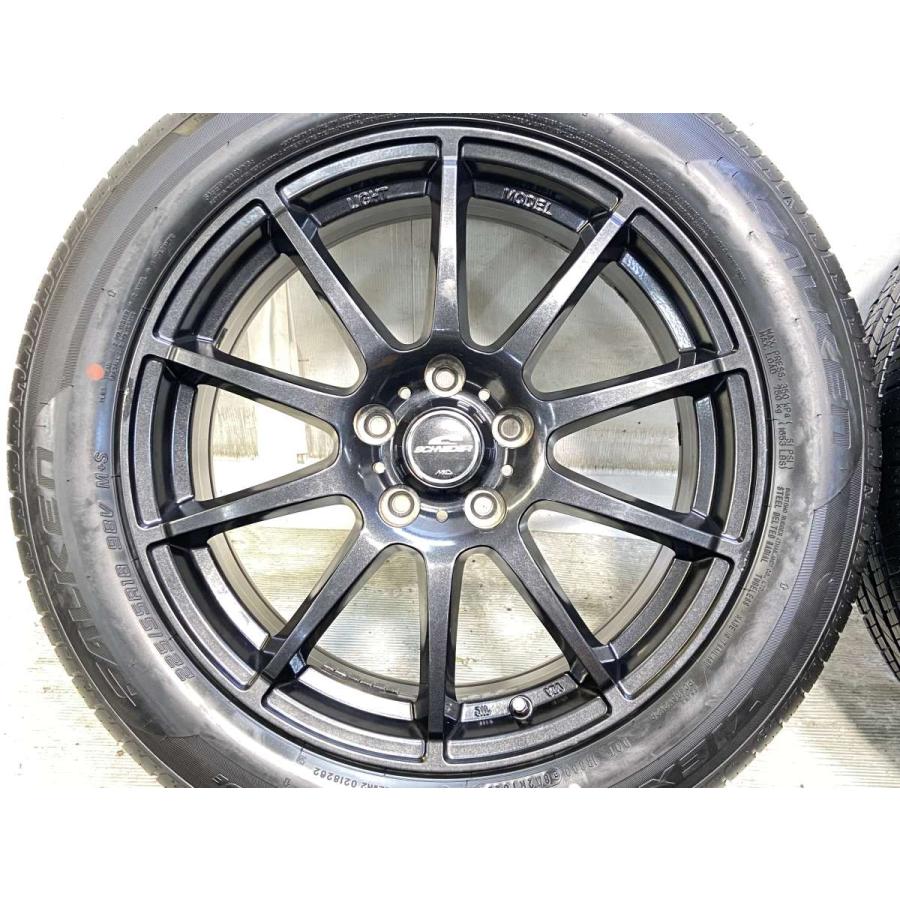 中古タイヤ サマータイヤ ホイールセット 4本セット 225/55R18  　 SCHNEDER 18x7.0 55 114.3-5穴 ファルケン ジークス ZE001A A/Sの画像