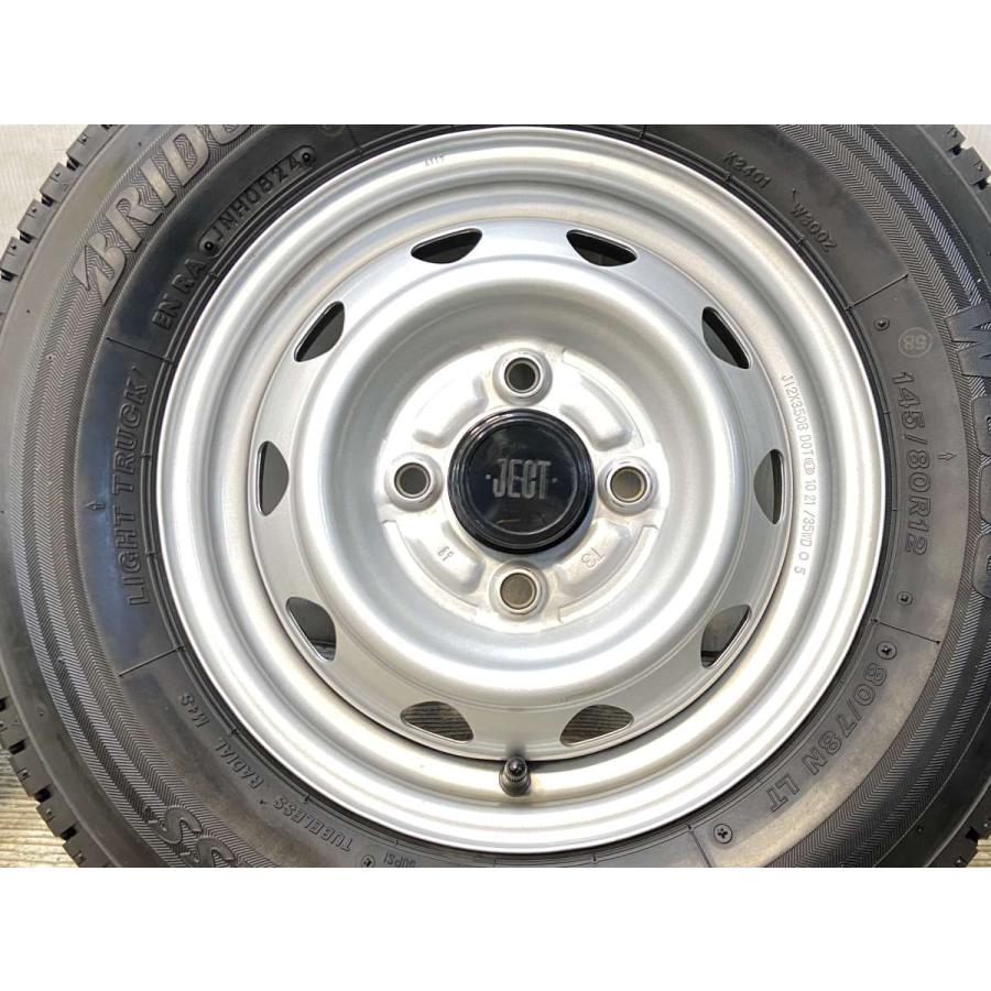 ①145/80R12 80/78N LT 中古スタッドレスタイヤ4本セット DUNLOP（ダンロップ） 中古タイヤ スタッドレスタイヤ 4本セット 145