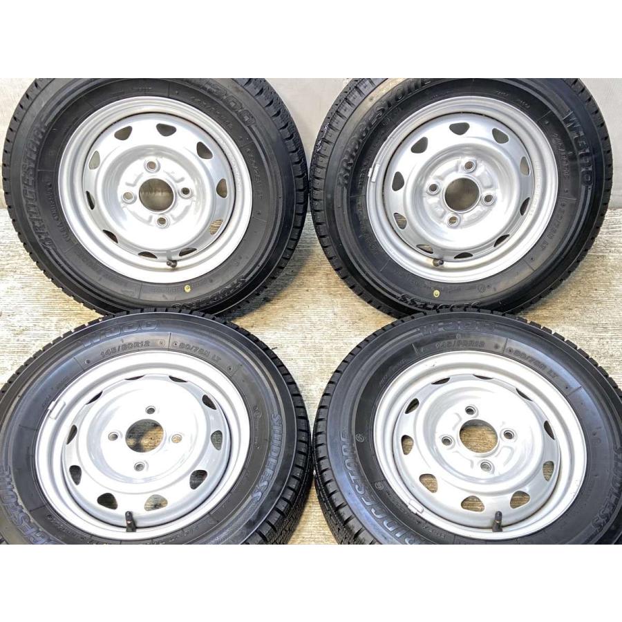 145/80R12 80/78N LT 中古スタッドレスタイヤ 4本 BRIDGESTONE（ブリヂストン） 中古タイヤ スタッドレスタイヤ ホイール