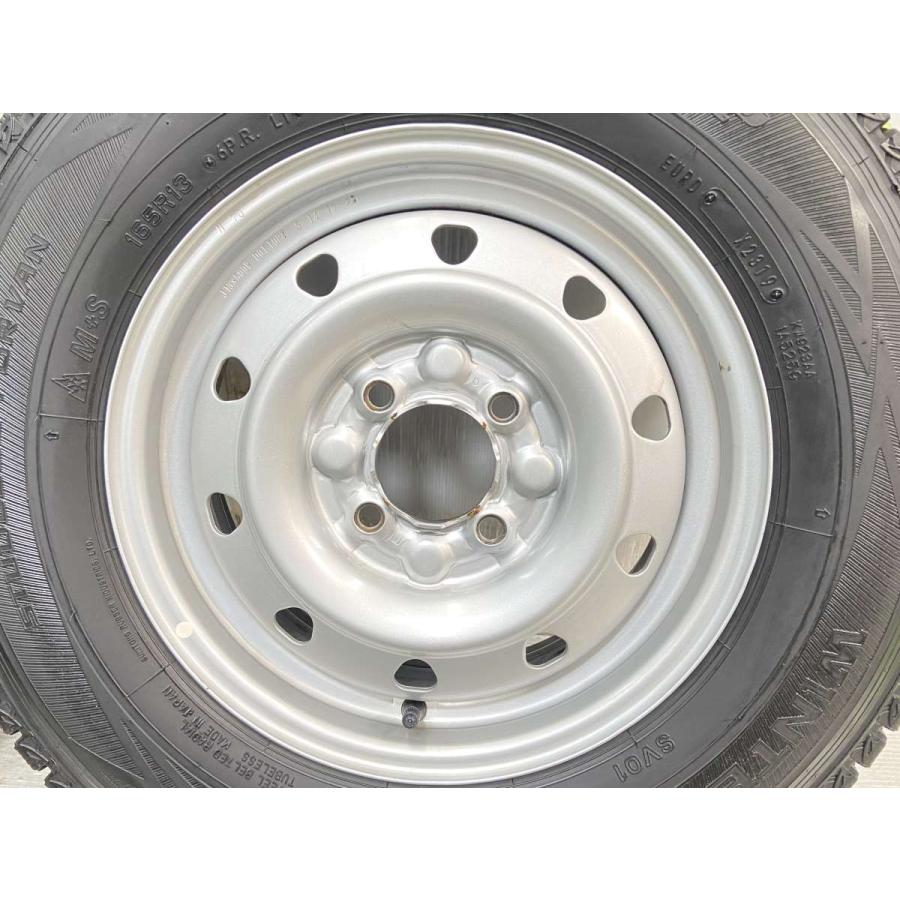 中古タイヤ スタッドレスタイヤ ホイールセット 4本セット 165R13 6PR 　 TOPY M70 13x5.0  100-4穴 ダンロップ ウィンターマックス SV01｜aing｜05