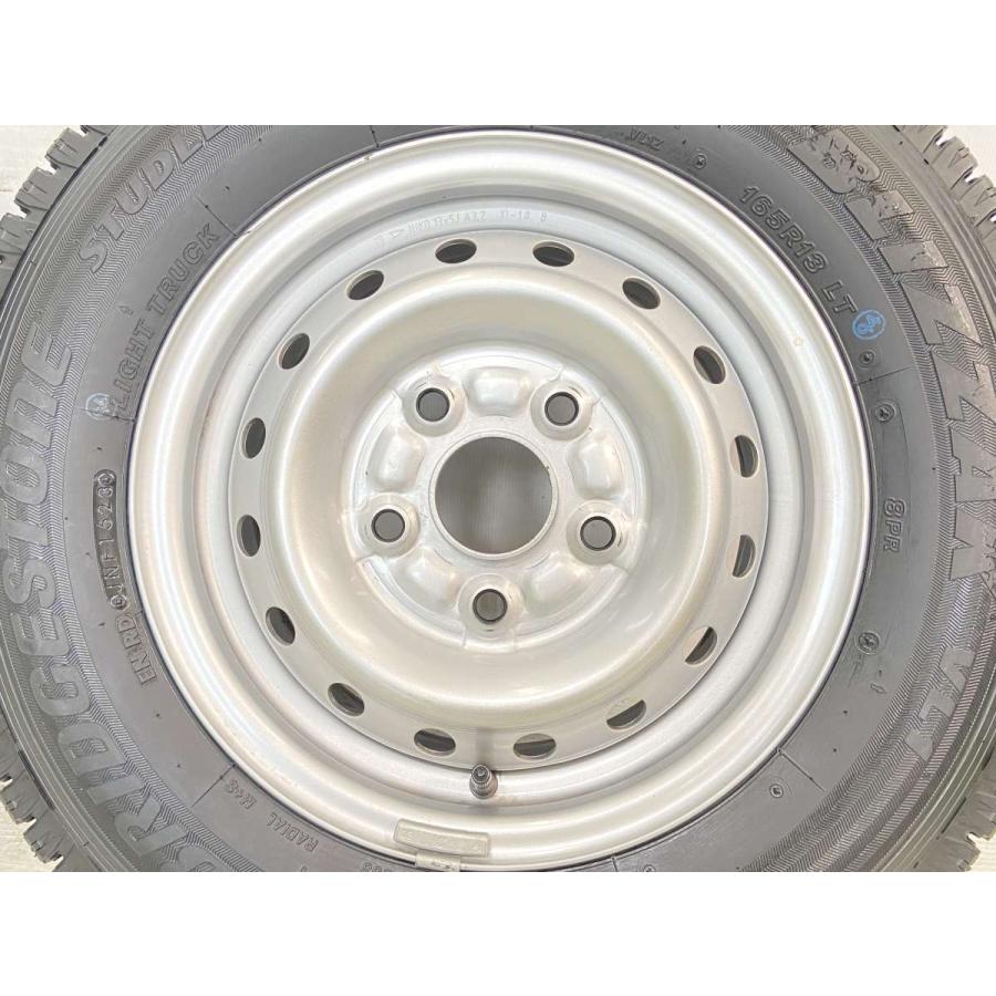 中古タイヤ スタッドレスタイヤ ホイールセット 4本セット 165R13 8PR ダイハツ純正  13x5.0  114.3-5穴 ブリヂストン ブリザック VL1｜aing｜05