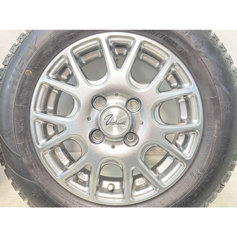 中古タイヤ スタッドレスタイヤ ホイールセット 4本セット 155/70R13  　 ヴェルサンディー 13x4.0 43 100-4穴 　 ハイフライWin-Turi212 |  | 03