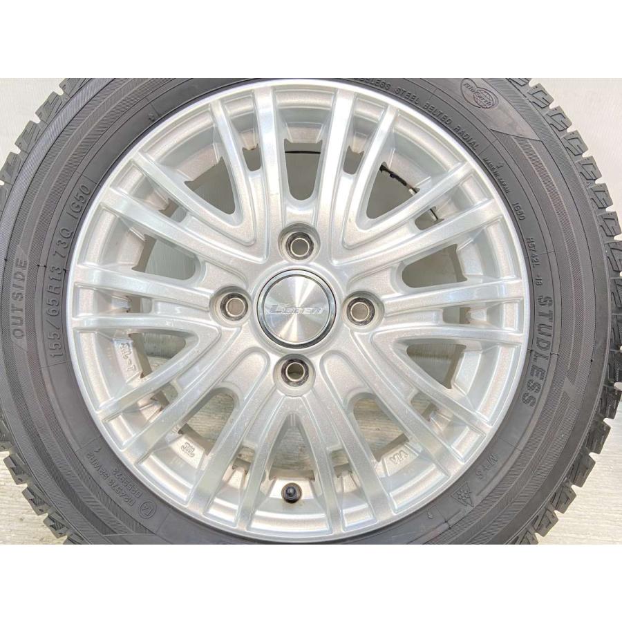 中古タイヤ スタッドレスタイヤ ホイールセット 4本セット 155/65R13  