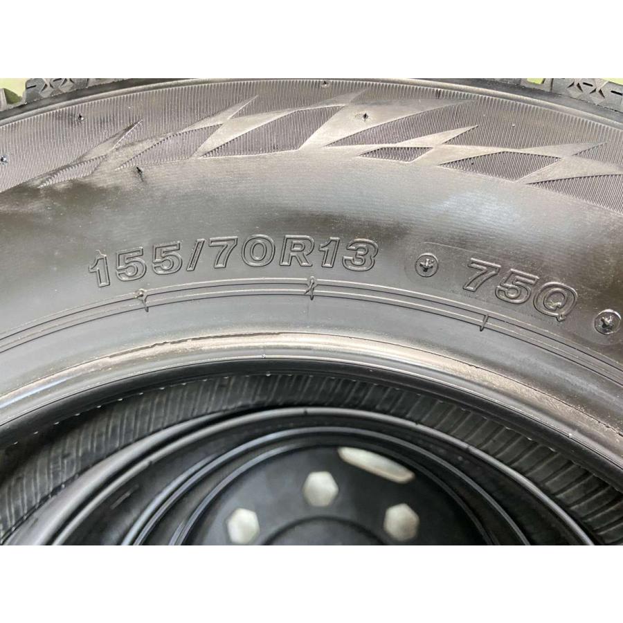 中古スタッドレス155/70R13ブリザックVRX2　4本セット　エブリィなどに 中古スタッドレス155/70R13ブリザックVRX2 4本セット エブリィ