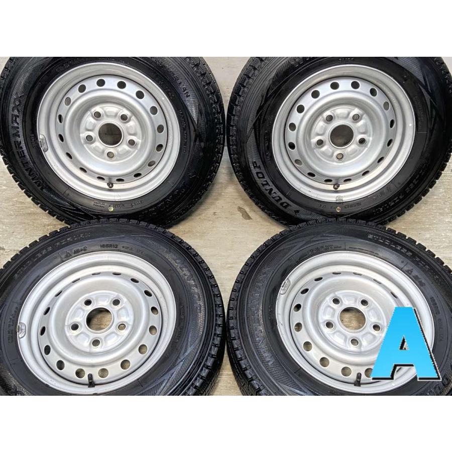 中古タイヤ スタッドレスタイヤ ホイールセット 4本セット 165R13 8PR ダイハツ純正 13x5.0 114.3-5穴 DUNLOP ウィンターマックス SV01 | DUNLOP
