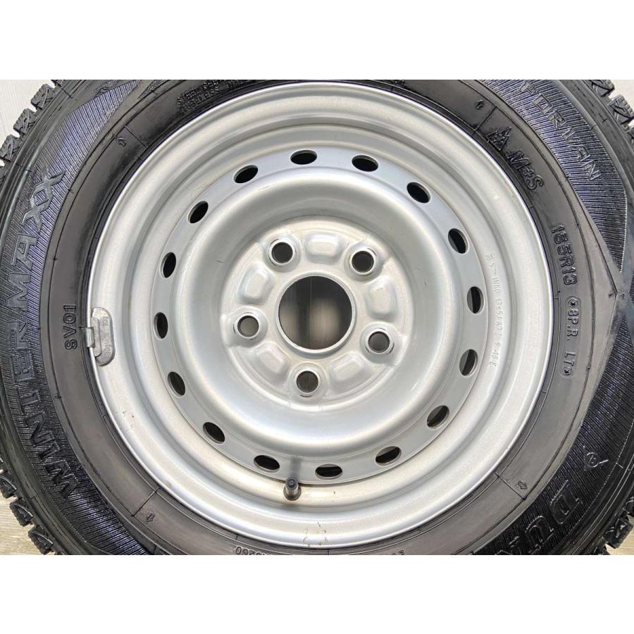 中古タイヤ スタッドレスタイヤ ホイールセット 4本セット 165R13 8PR ダイハツ純正 13x5.0 114.3-5穴 DUNLOP ウィンターマックス SV01 | DUNLOP | 04