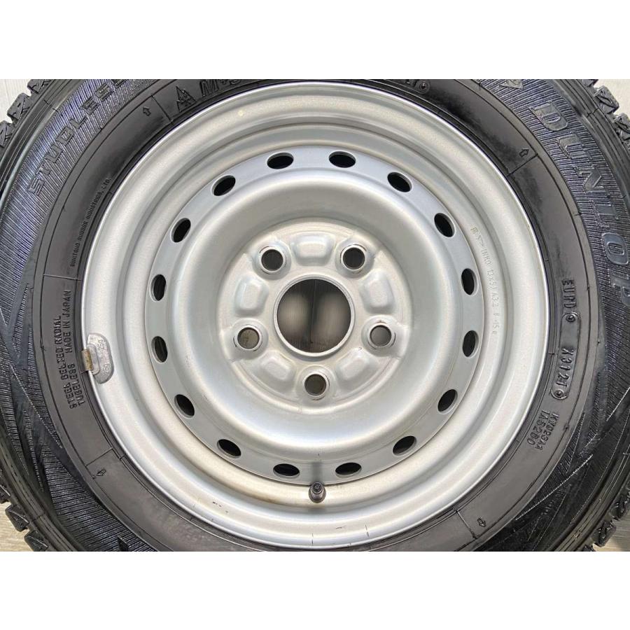 中古タイヤ スタッドレスタイヤ ホイールセット 4本セット 165R13 8PR ダイハツ純正 13x5.0 114.3-5穴 DUNLOP ウィンターマックス SV01 | DUNLOP | 05