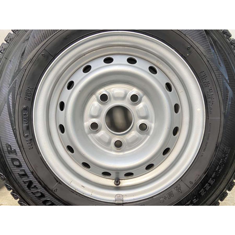 中古タイヤ スタッドレスタイヤ ホイールセット 4本セット 165R13 8PR ダイハツ純正 13x5.0 114.3-5穴 DUNLOP ウィンターマックス SV01 | DUNLOP | 06