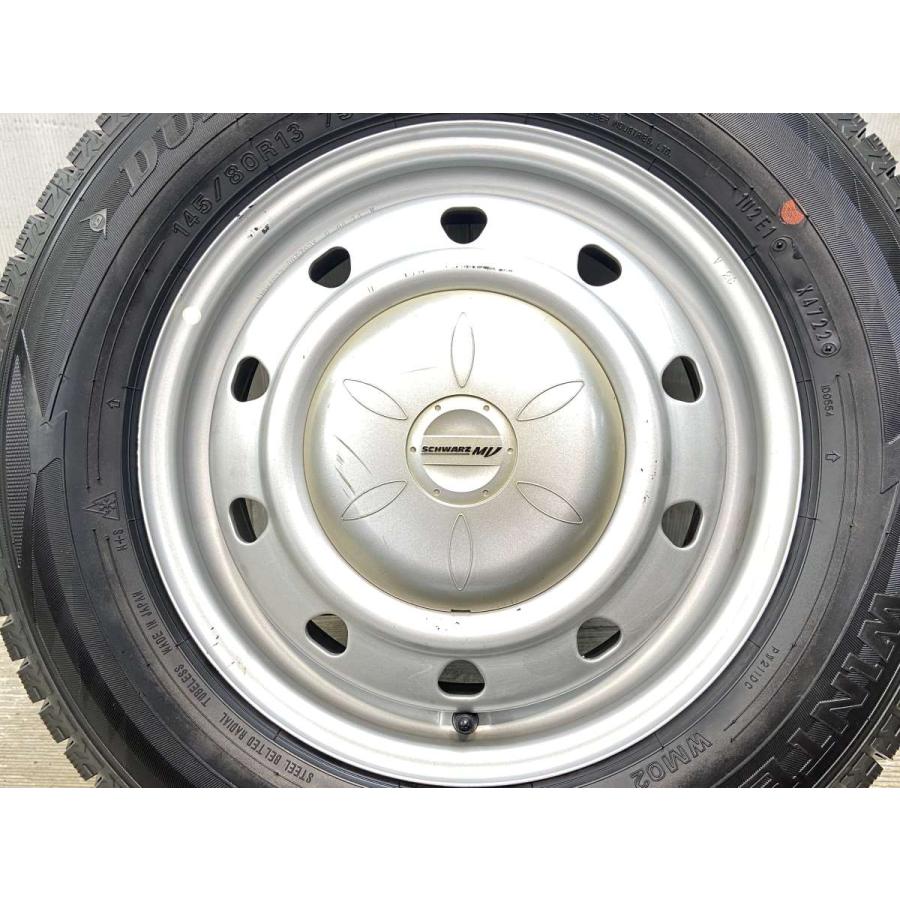 ★★145/80-13 スタッドレス中古4本セット　鉄ホイール付き★★松本市より BRIDGESTONE（ブリヂストン） 中古タイヤ スタッドレスタイヤ ホイール
