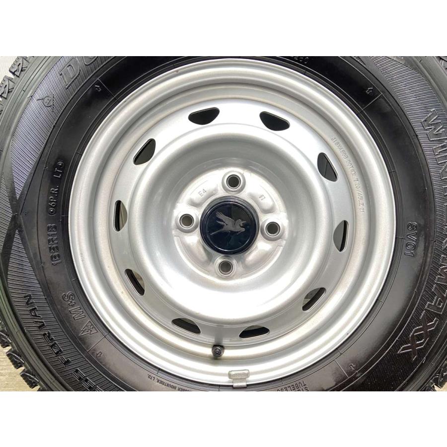 スタッドレスタイヤ 165R13 6PR　Dunlop　ホイル付 ダンロップスタッドレス165R13 6PR LTスチールホイールセット 【公式通販】