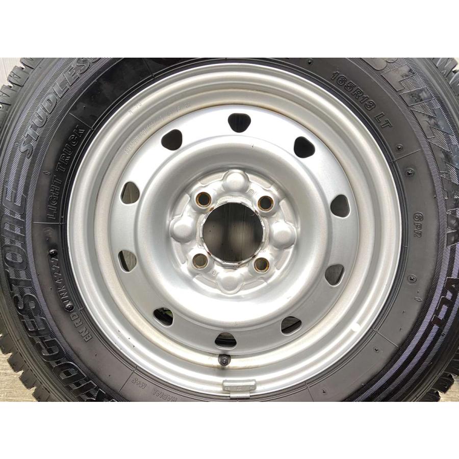 【コバ】165R13 6PR ブリヂストン スタッドレス中古品 中古タイヤ 4本セット 165R13 6PR ブリヂストン ブリザック VL-1